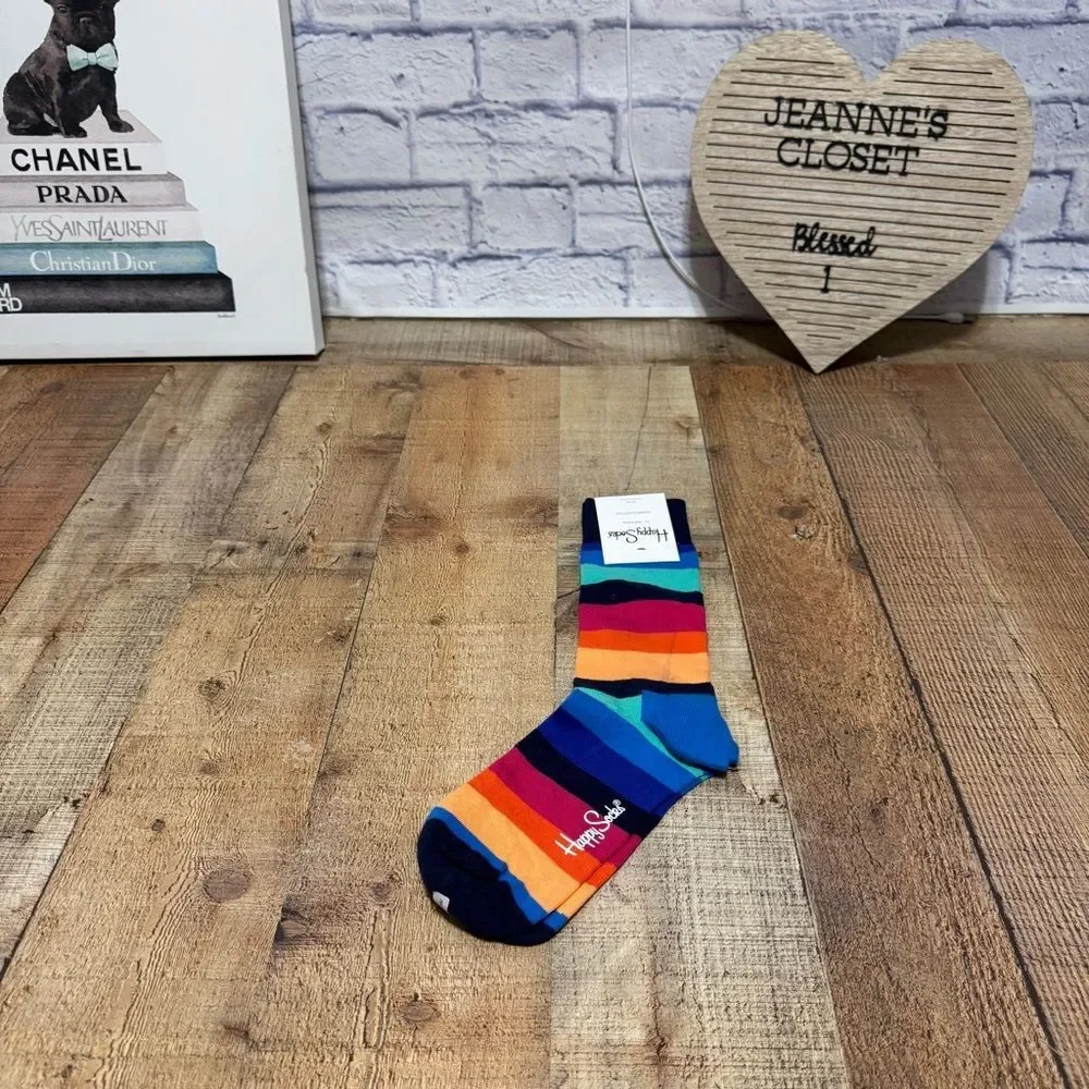 Happy Socks Women's  Unisex  Combed Cotton Sock,  Size 5 1/2 - 9 1/2 - 1 Pack